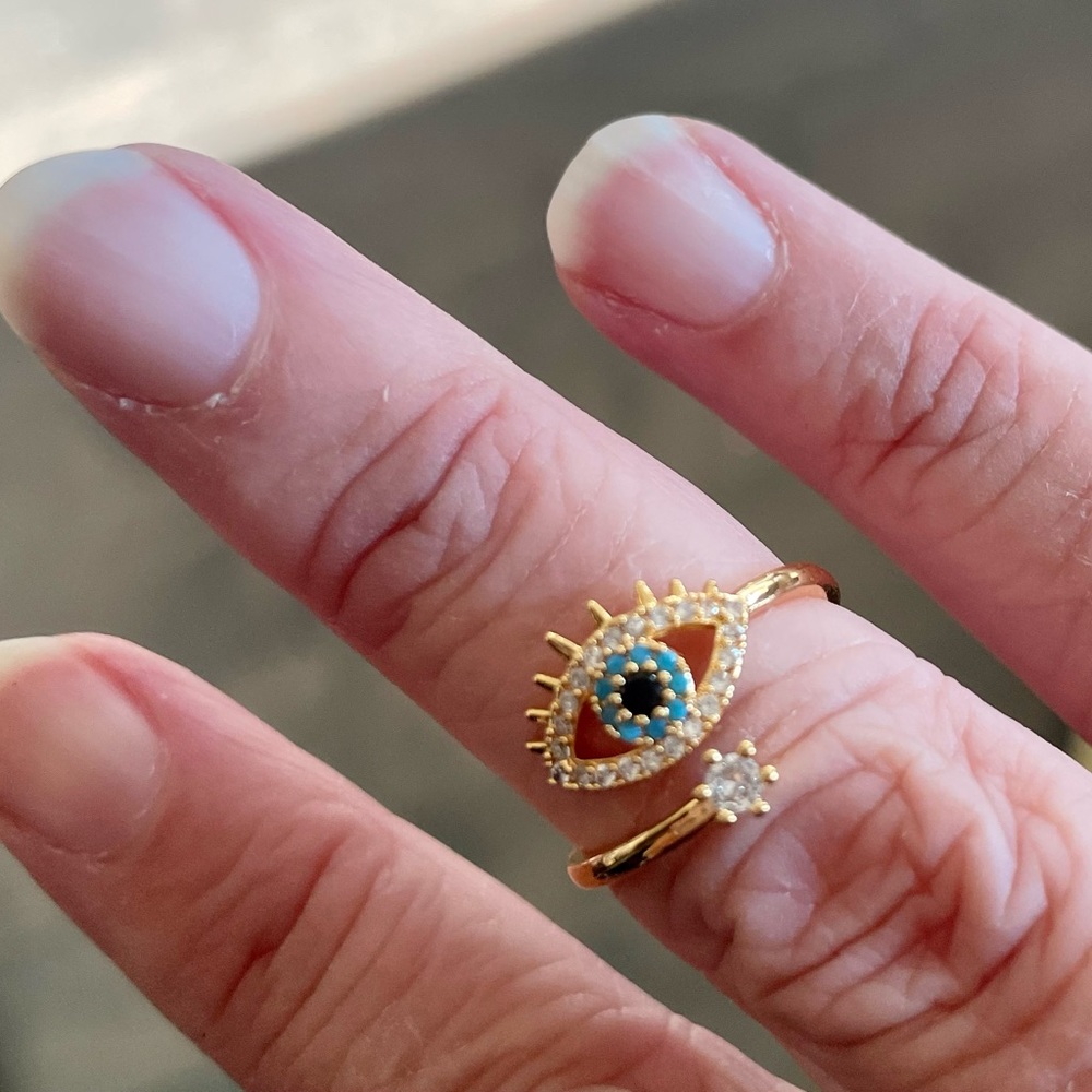 Evil Eye Adjustable Ring. Looks amazing in person!